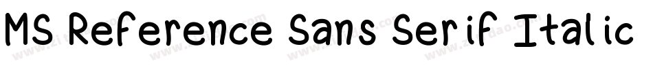 MS Reference Sans Serif Italic字体转换